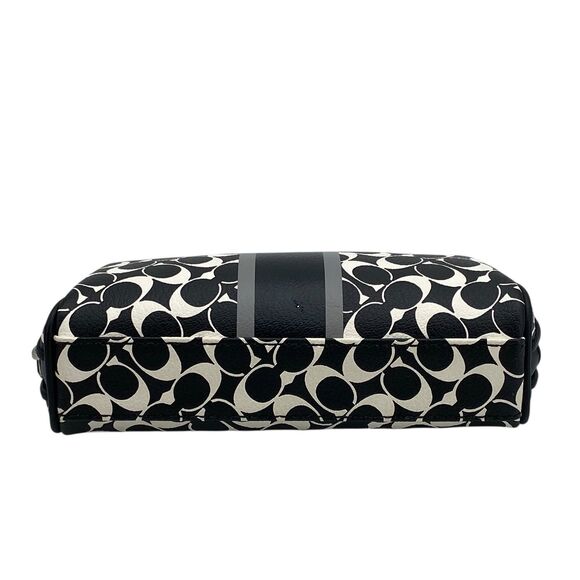 Coach Heritage Signature Logo Coated Canvas Cosmetic Bag - Picture 6 of 12